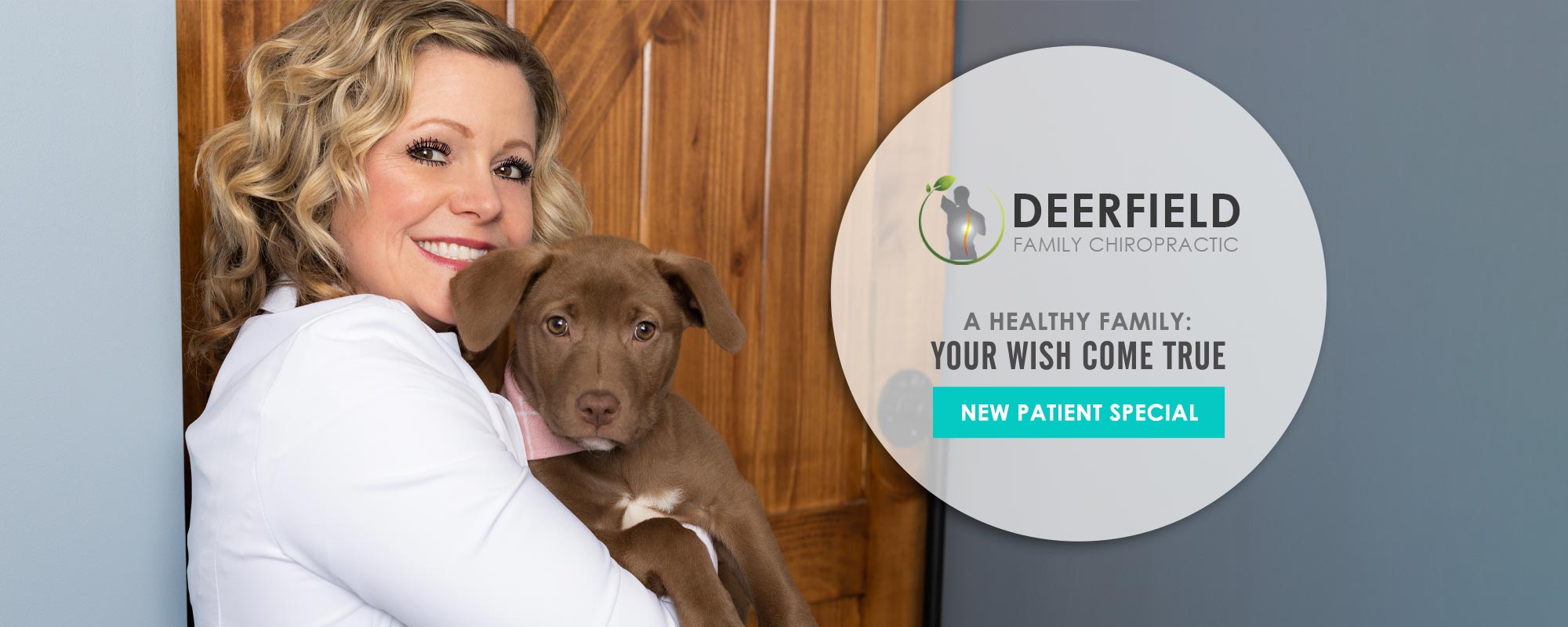 Chiropractor Deerfield IL Elizabeth Eyles with Puppy Chiropractor Deerfield IL Elizabeth Eyles with Puppy